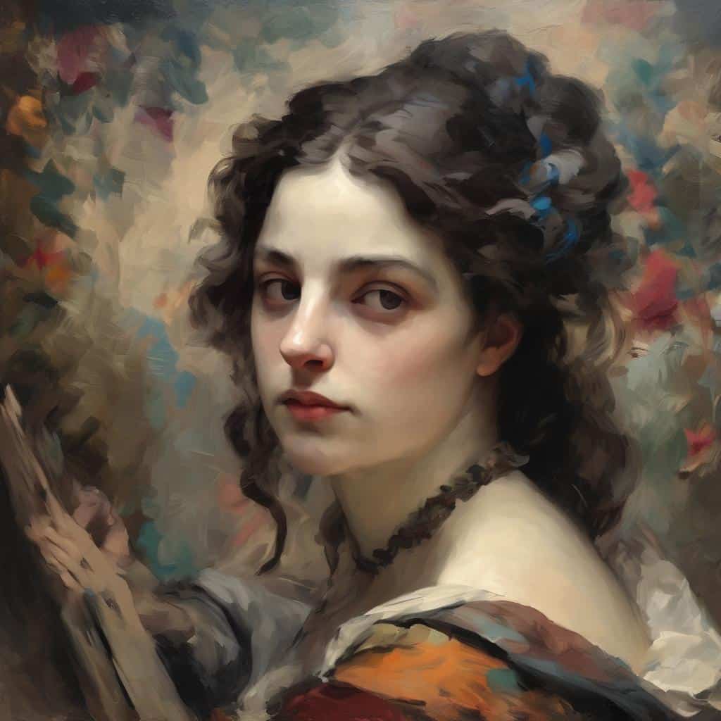 μινιατούρα πορτραίτου σε καλλιτεχνική δημιουργία σύγχρονης εποχής, εστιάζοντας στη σύγχρονη τέχνη και την προσωπικότητα.